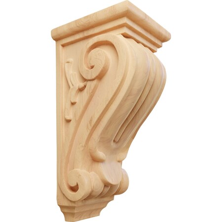 Ekena Millwork 4 1/2"W x 5"D x 10"H Medium Classical Corbel, Red Oak CORW04X05X10CLRO